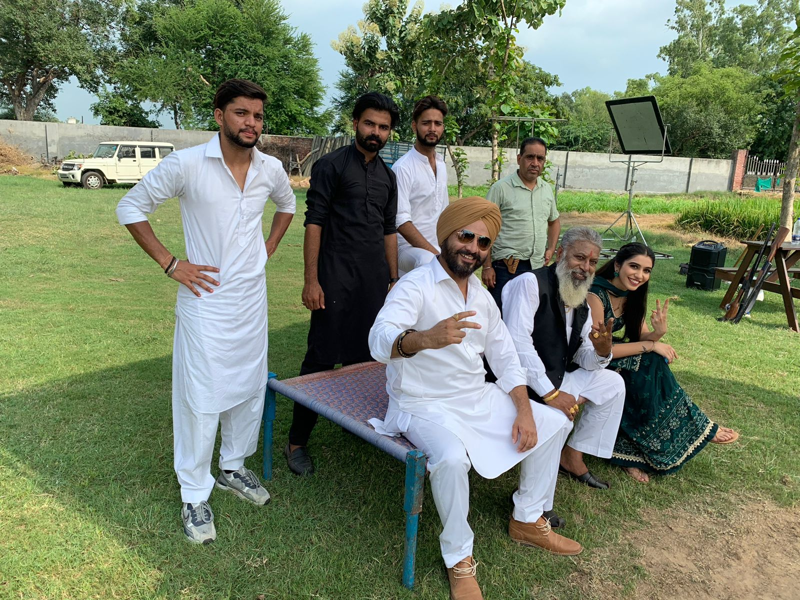 Large-scale Punjabi music video production on location with cast and crew